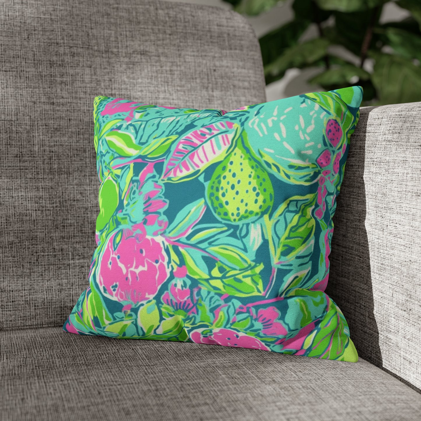 Lilly Inspired Spun Polyester Square Pillow Case