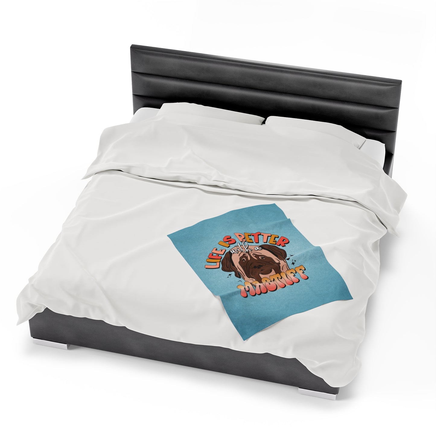 Life is better Velveteen Plush Blanket
