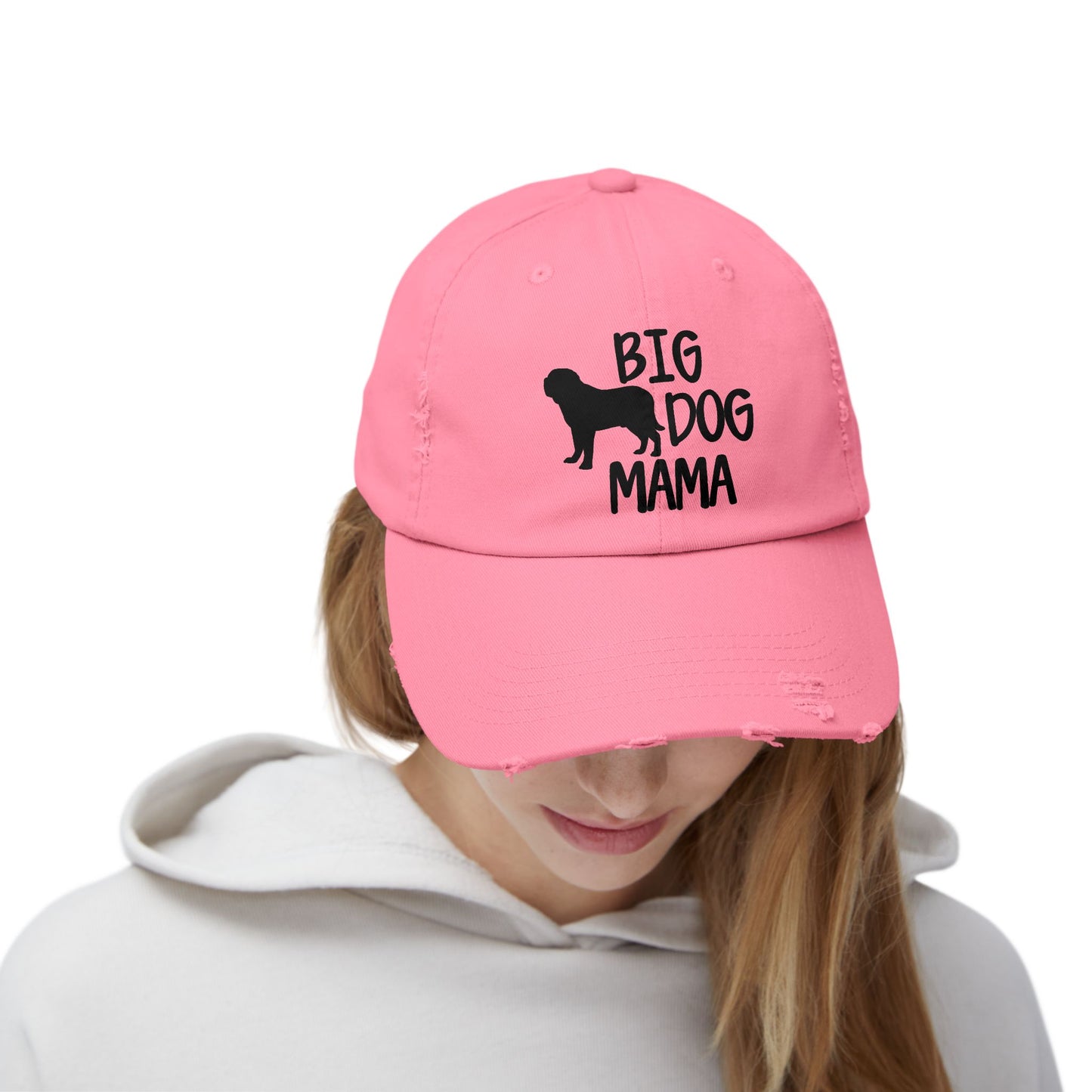 Big Dog Mama Unisex Distressed Cap - Perfect Gift for Dog Lovers