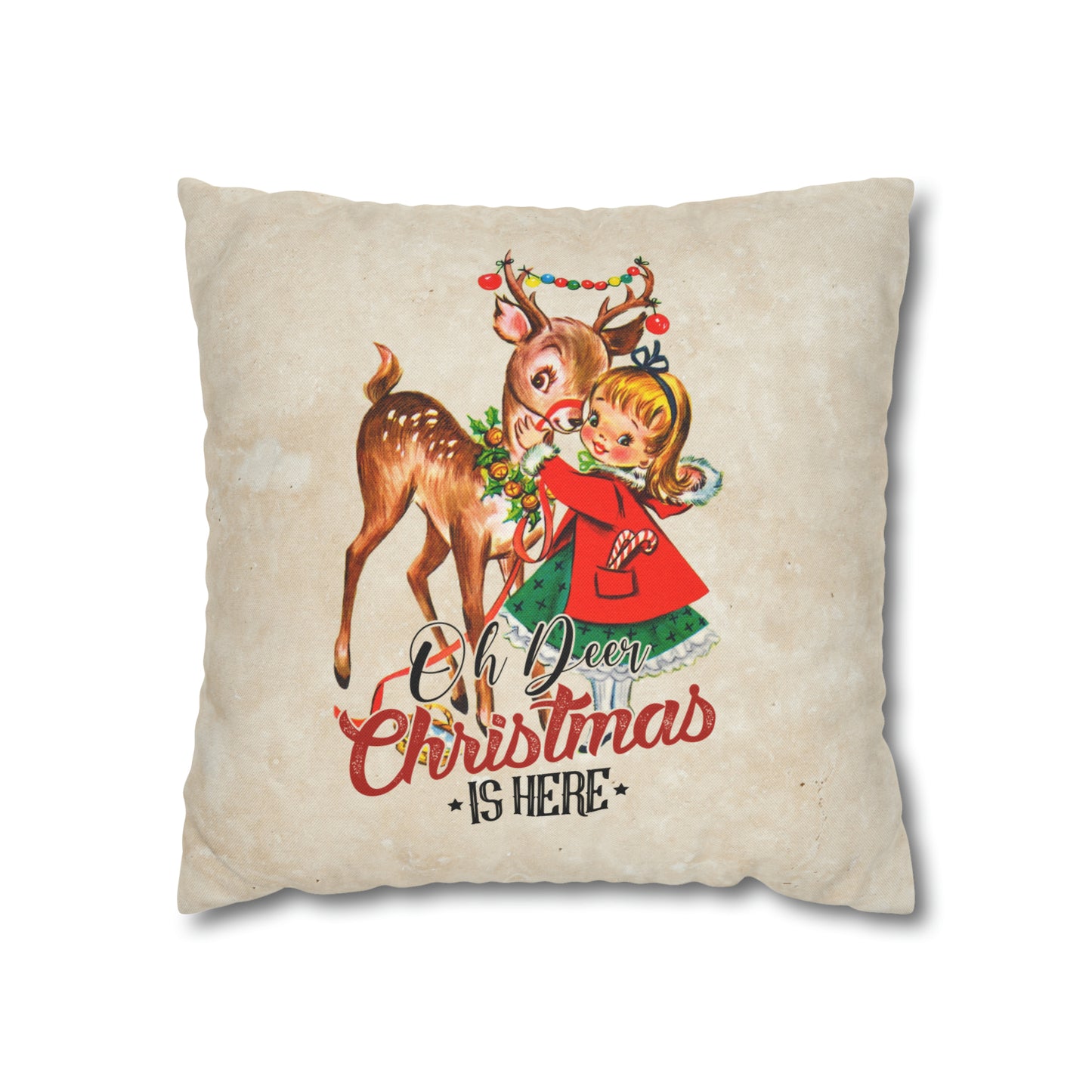 Oh Deer ...Spun Polyester Square Pillow Case