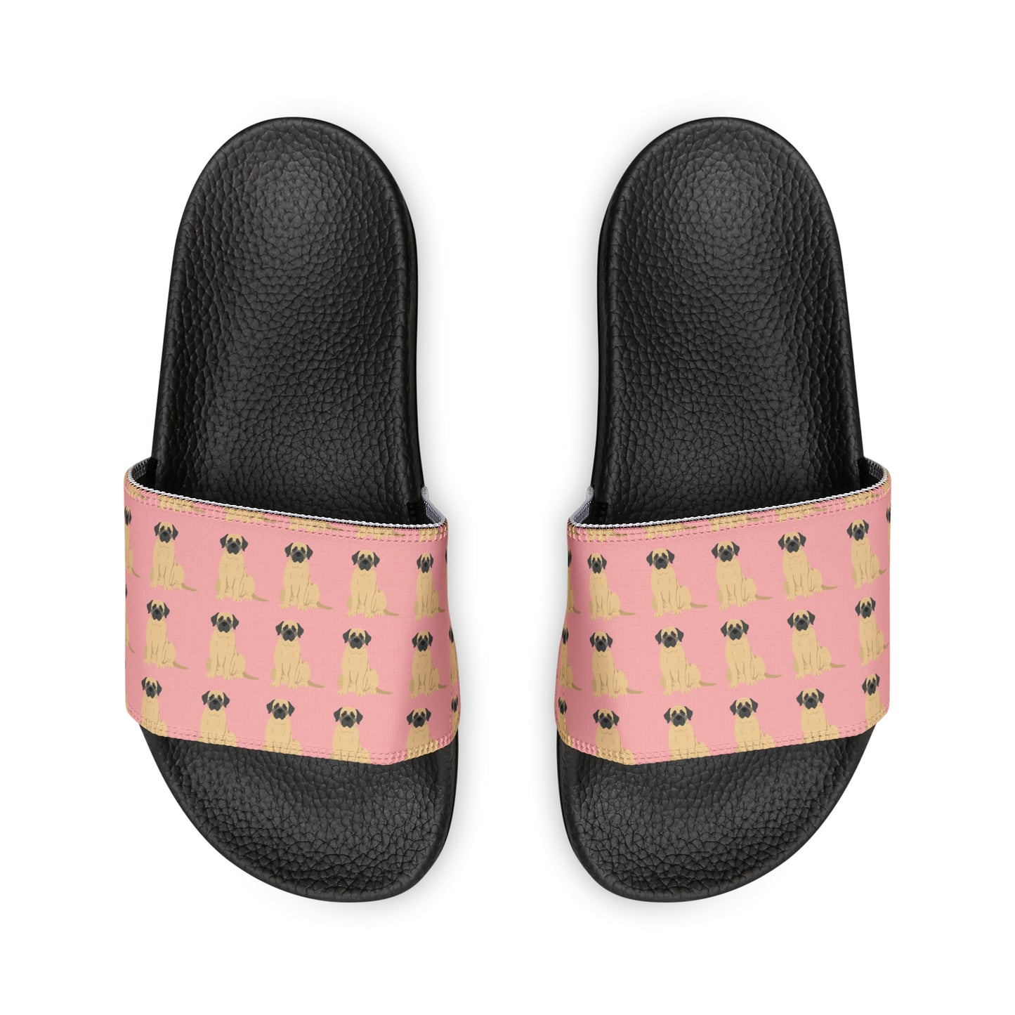 English Mastiff Pink Women's PU Slide Sandals