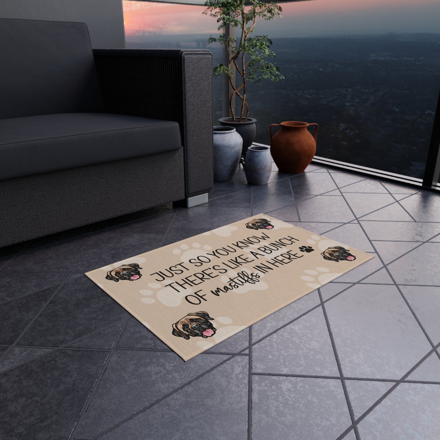 Bunch of mastiffs Outdoor Rug