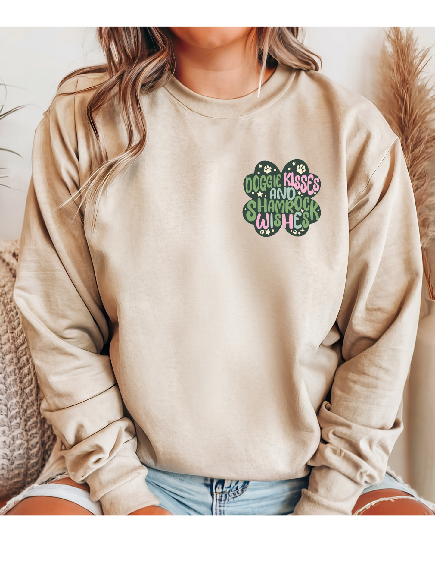 Doggie Kisses Shamrock T Shirt/ Sweatshirt