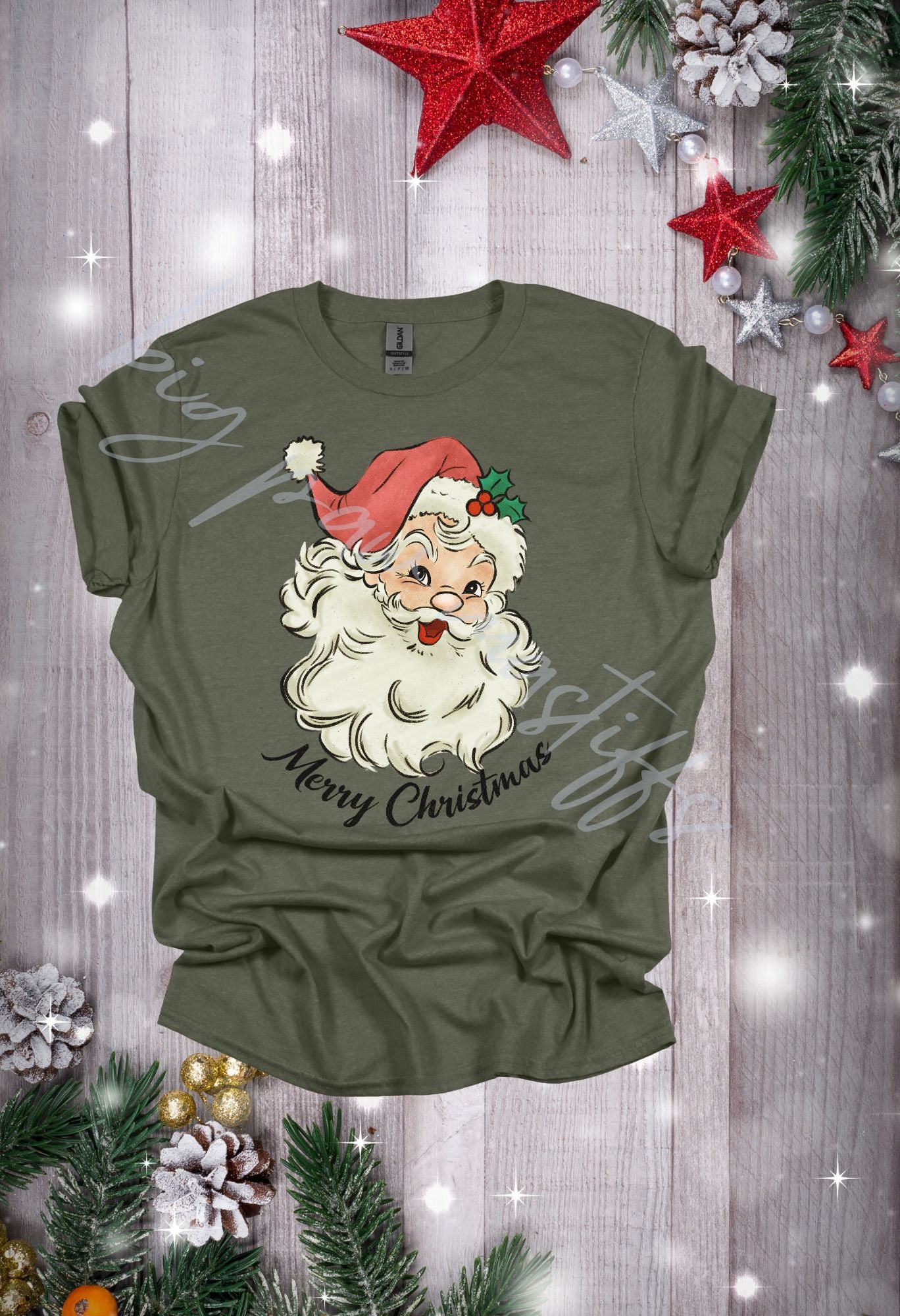 Vintage Santa Merry Christmas T Shirt/Sweatshirt