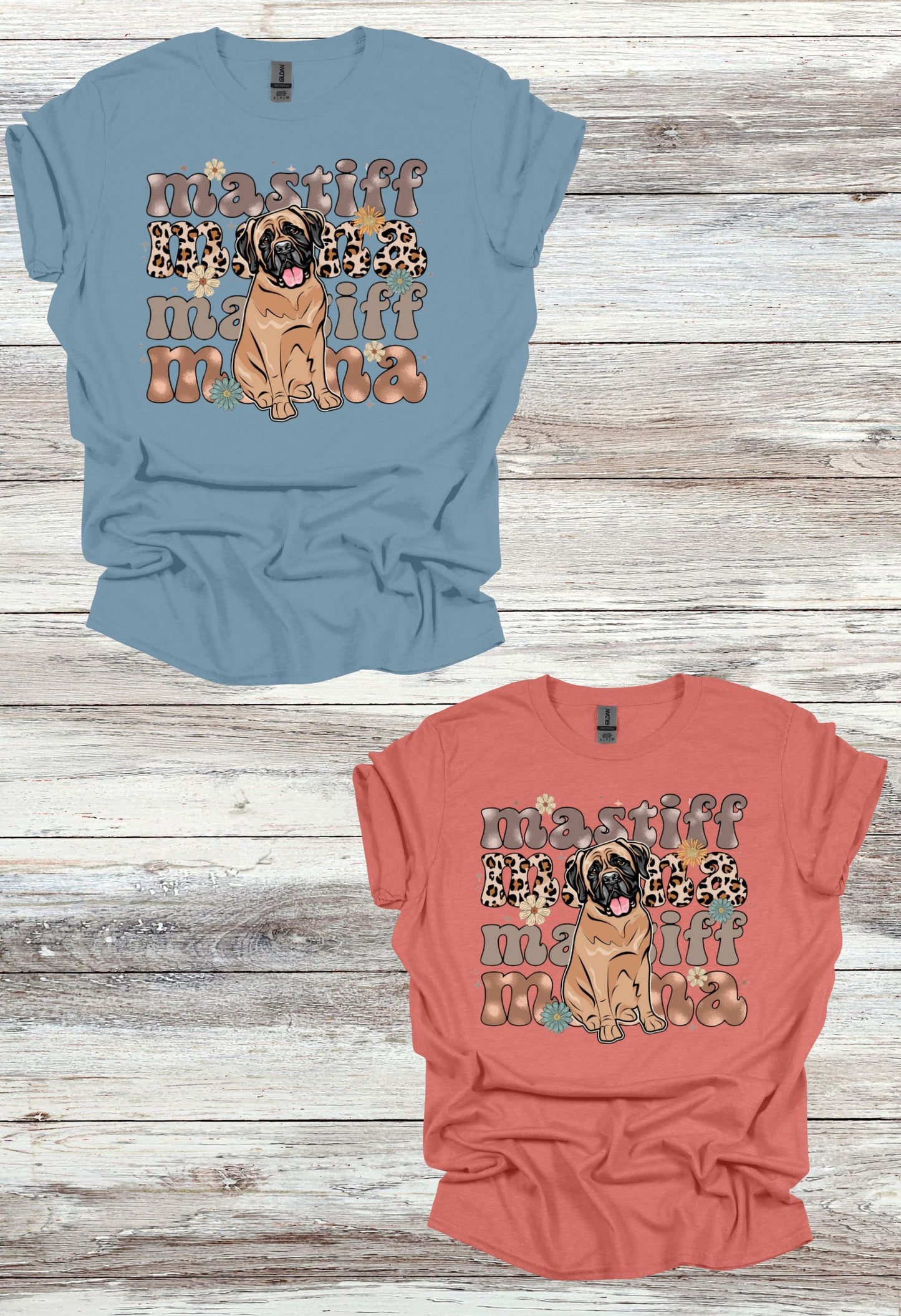 Mastiff Mama Stacked T Shirt
