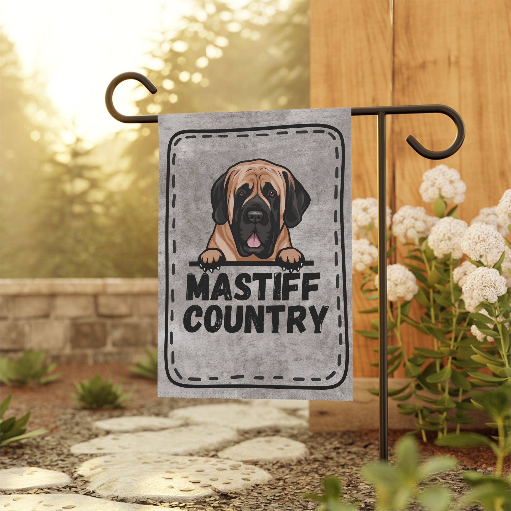 Mastiff Country Garden Flag