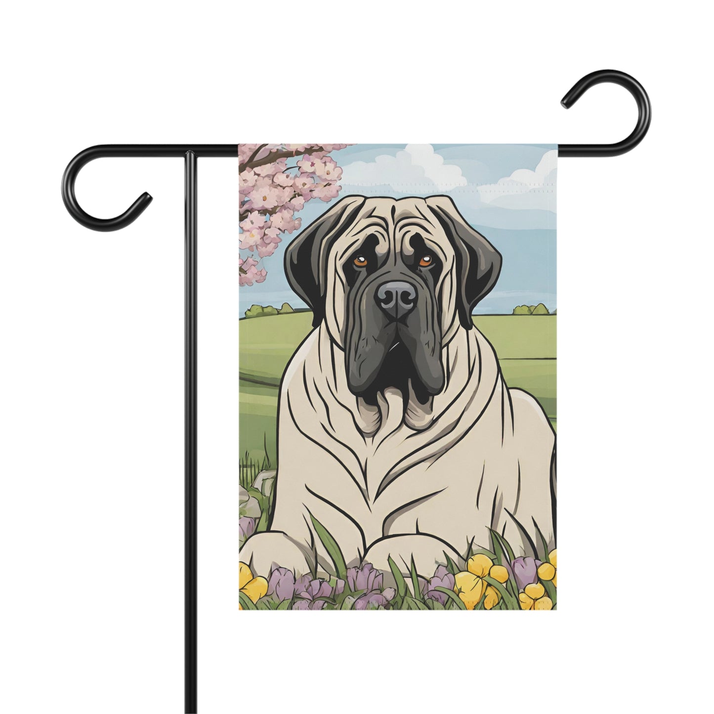 Mastiff Spring Garden Flag