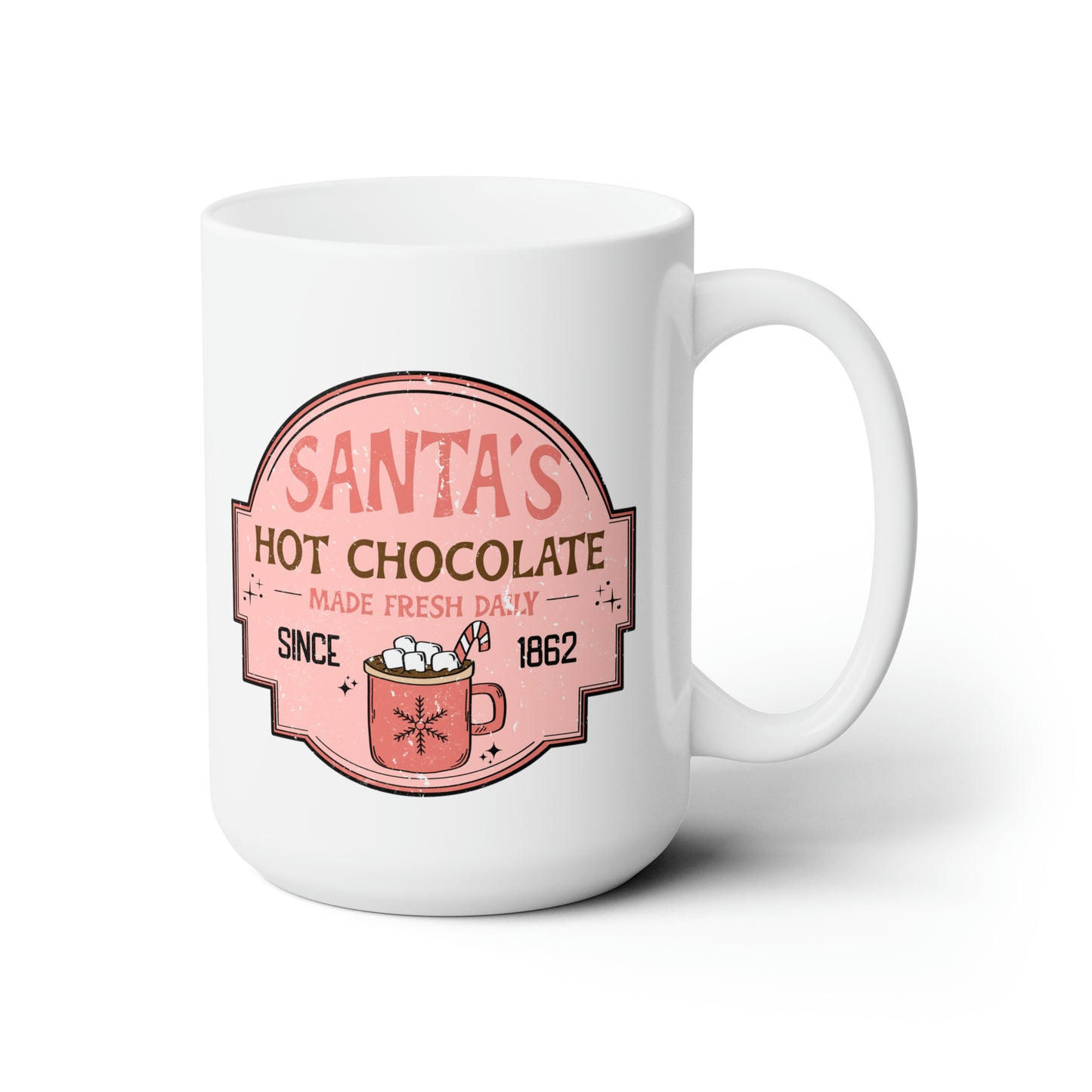 Santa's Hot Chocolate Ceramic Mug 15oz