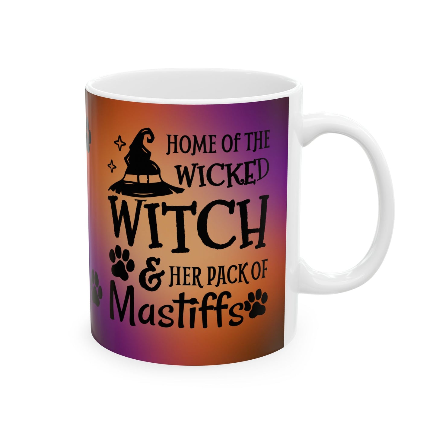 Wicked Witch & Her Mastiffs Ceramic Mug, (11oz, 15oz)