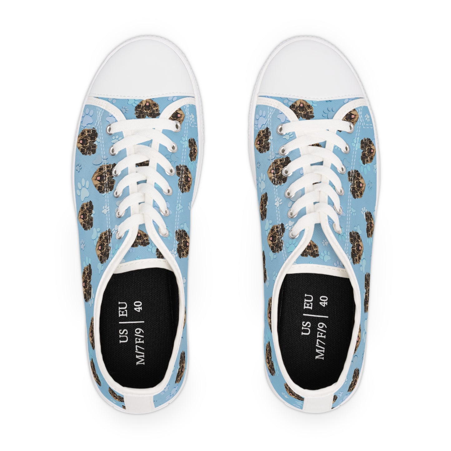 English Mastiff Heart Women's Low Top Sneakers