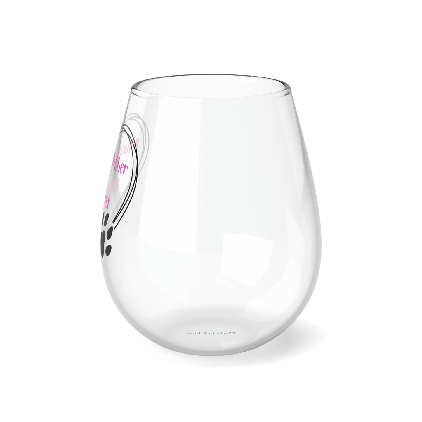 Mastiff Mother Stemless Wine Glass, 11.75oz