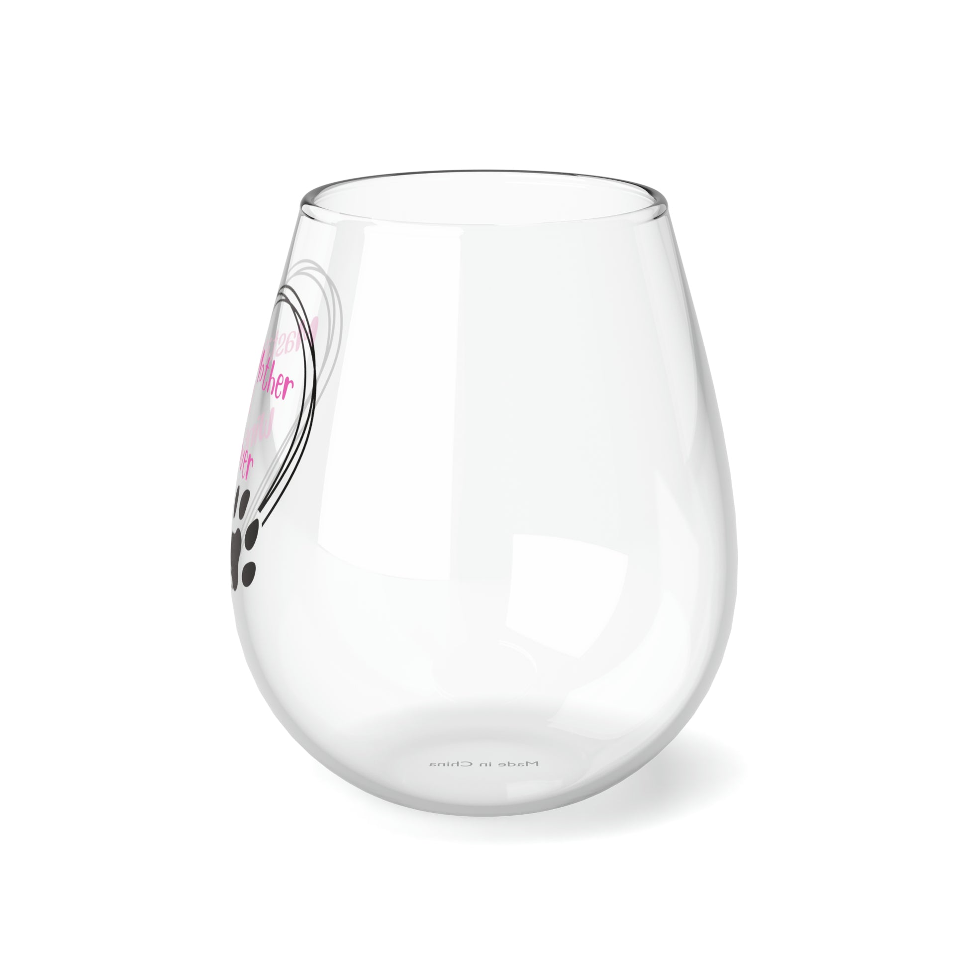 Mastiff Mother Stemless Wine Glass, 11.75oz