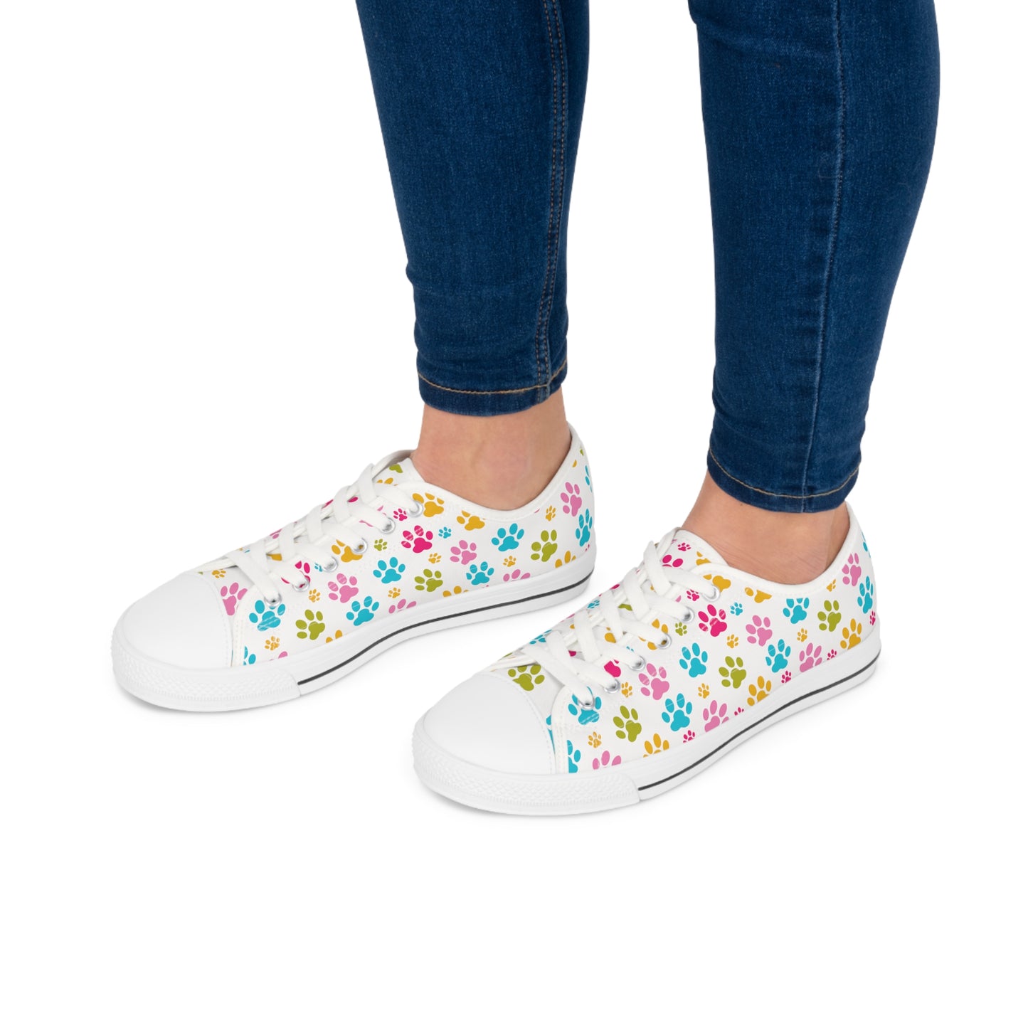 Paw Print Women's Low Top Sneakers