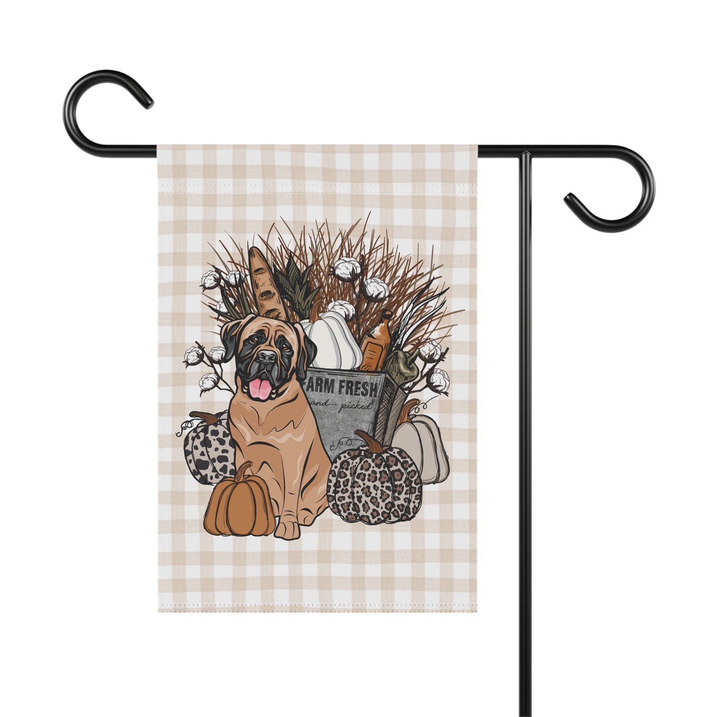 Mastiff Fall Plaid Garden & House Banner