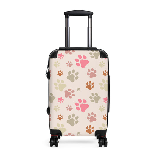 Paw Print Suitcase Small Black