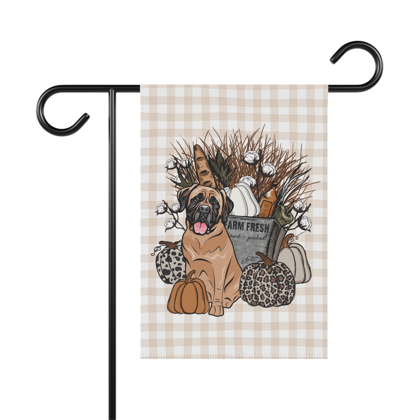 Mastiff Fall Plaid Garden & House Banner