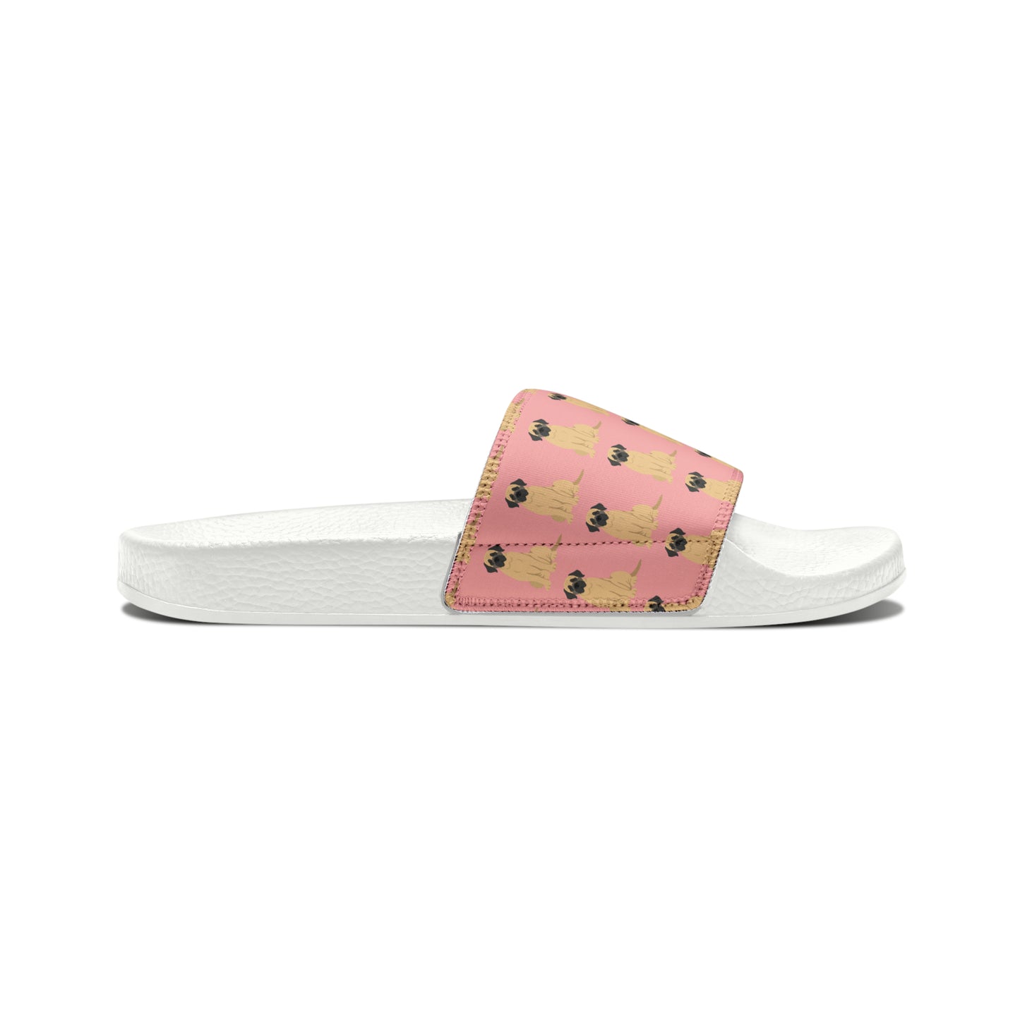 English Mastiff Pink Women's PU Slide Sandals