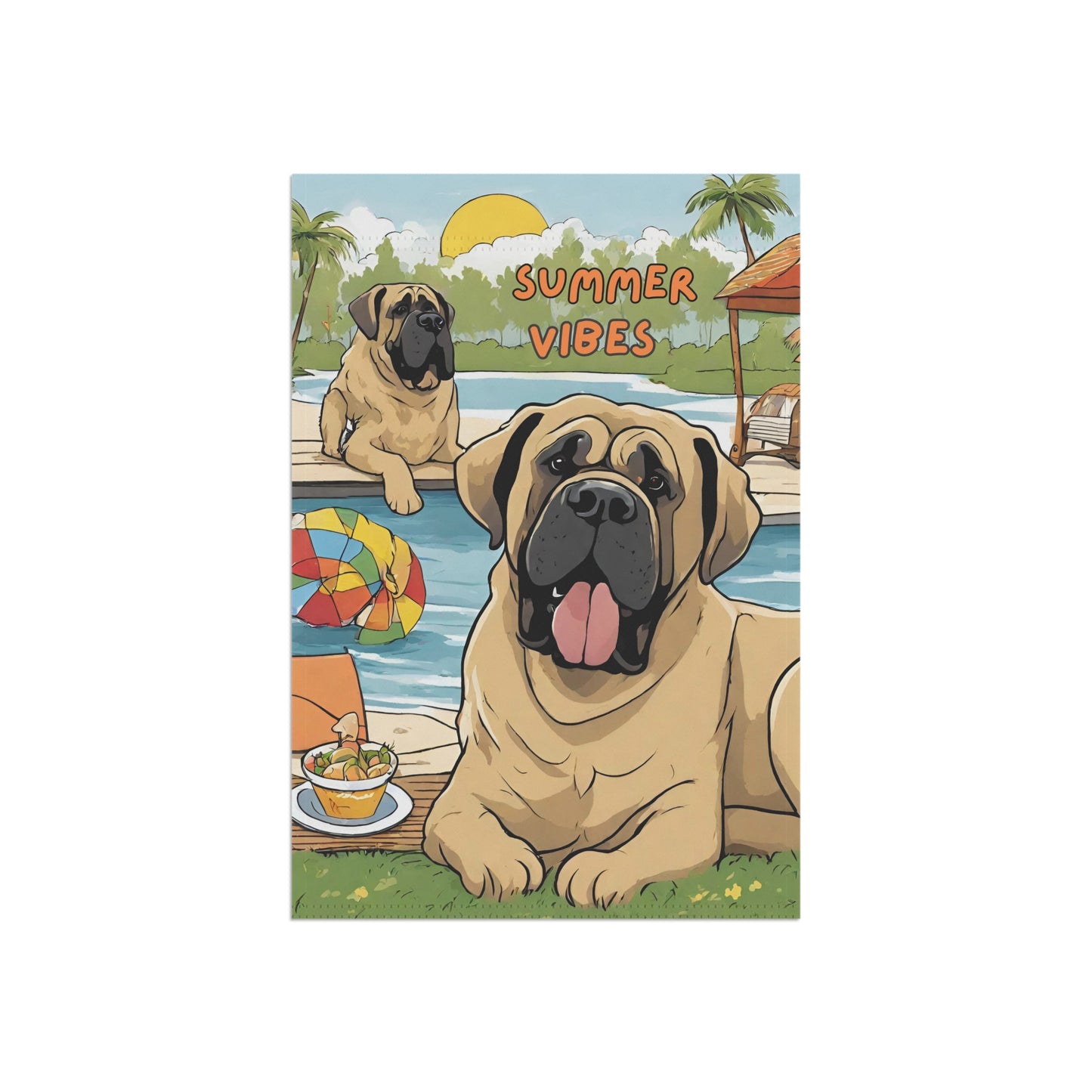 Mastiff Summer Vibes Garden Flag #1