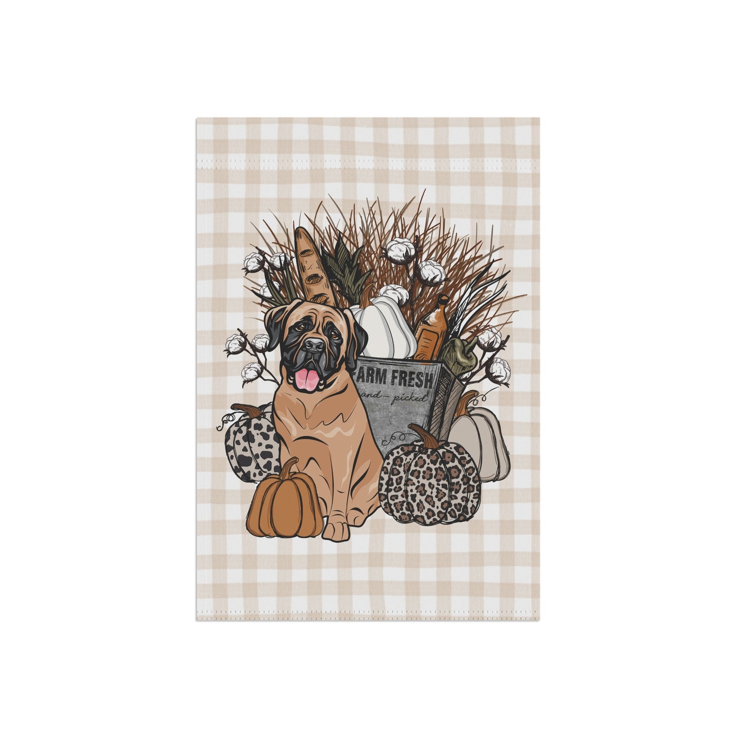 Mastiff Fall Plaid Garden & House Banner