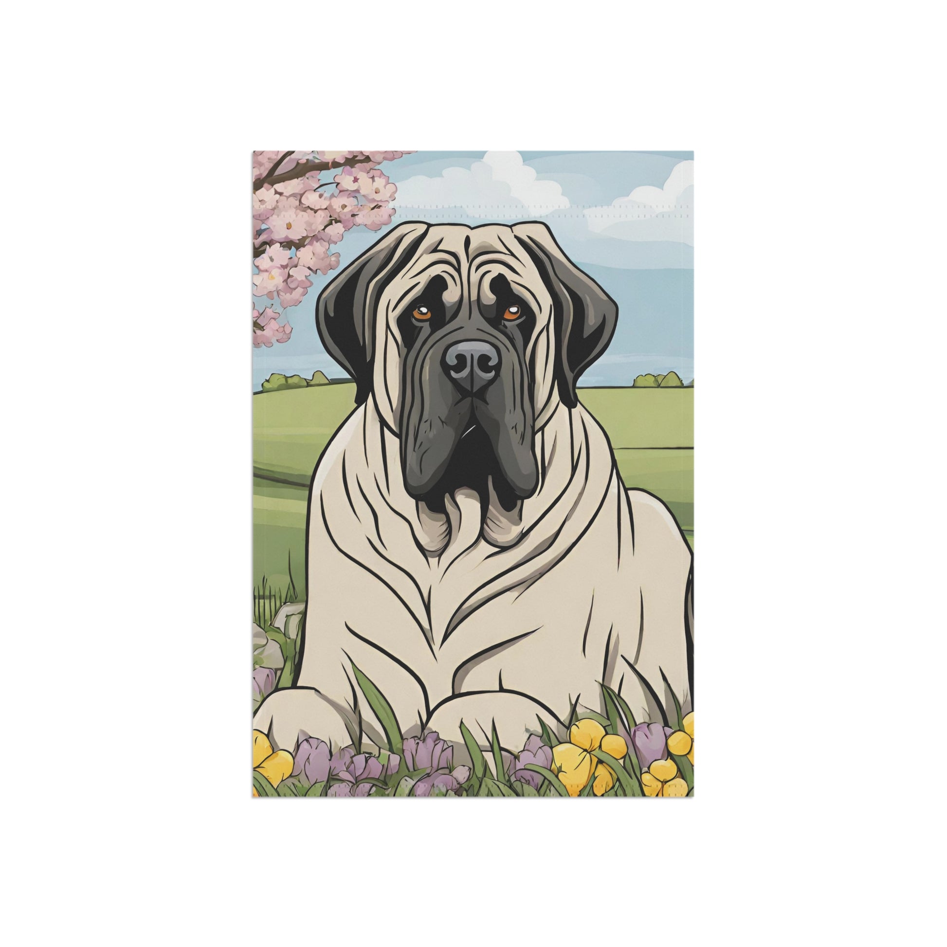 Mastiff Spring Garden Flag