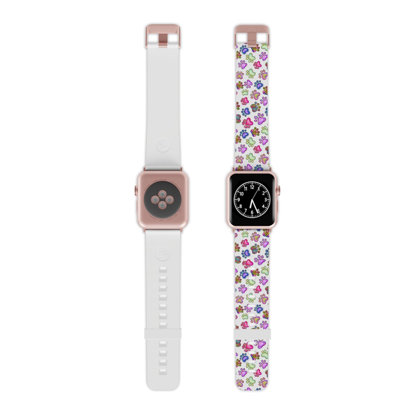 Paw Print Watch Band for Apple Watch 7.5'' × 0.75'' / 42 - 44 mm Rose Gold