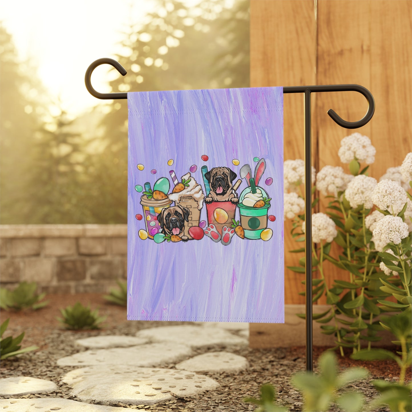 Mastiff Easter Garden Flag