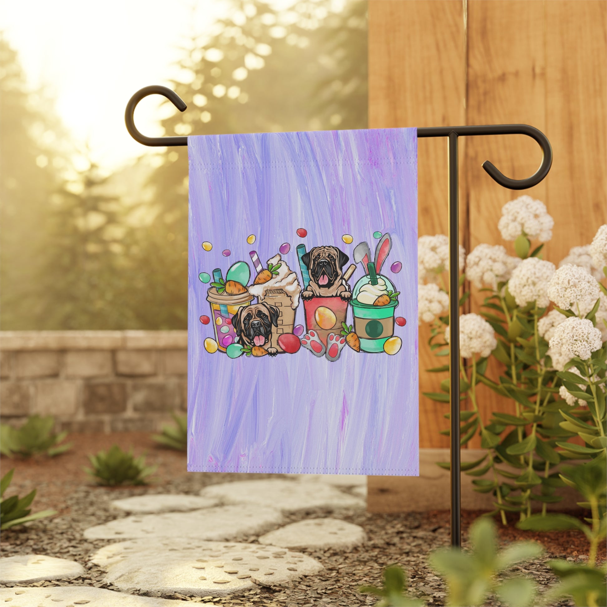 Mastiff Easter Garden Flag