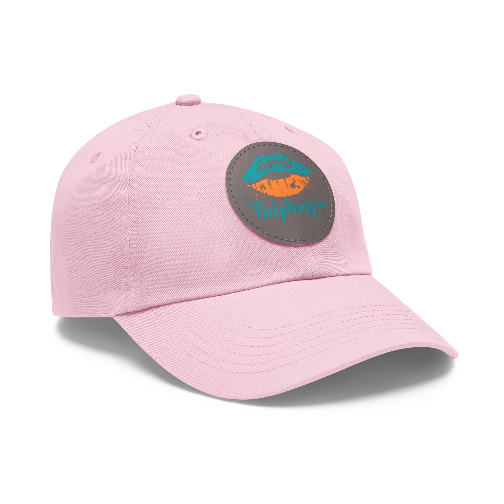 Miami Dolphin Hat with Leather Patch (Round)