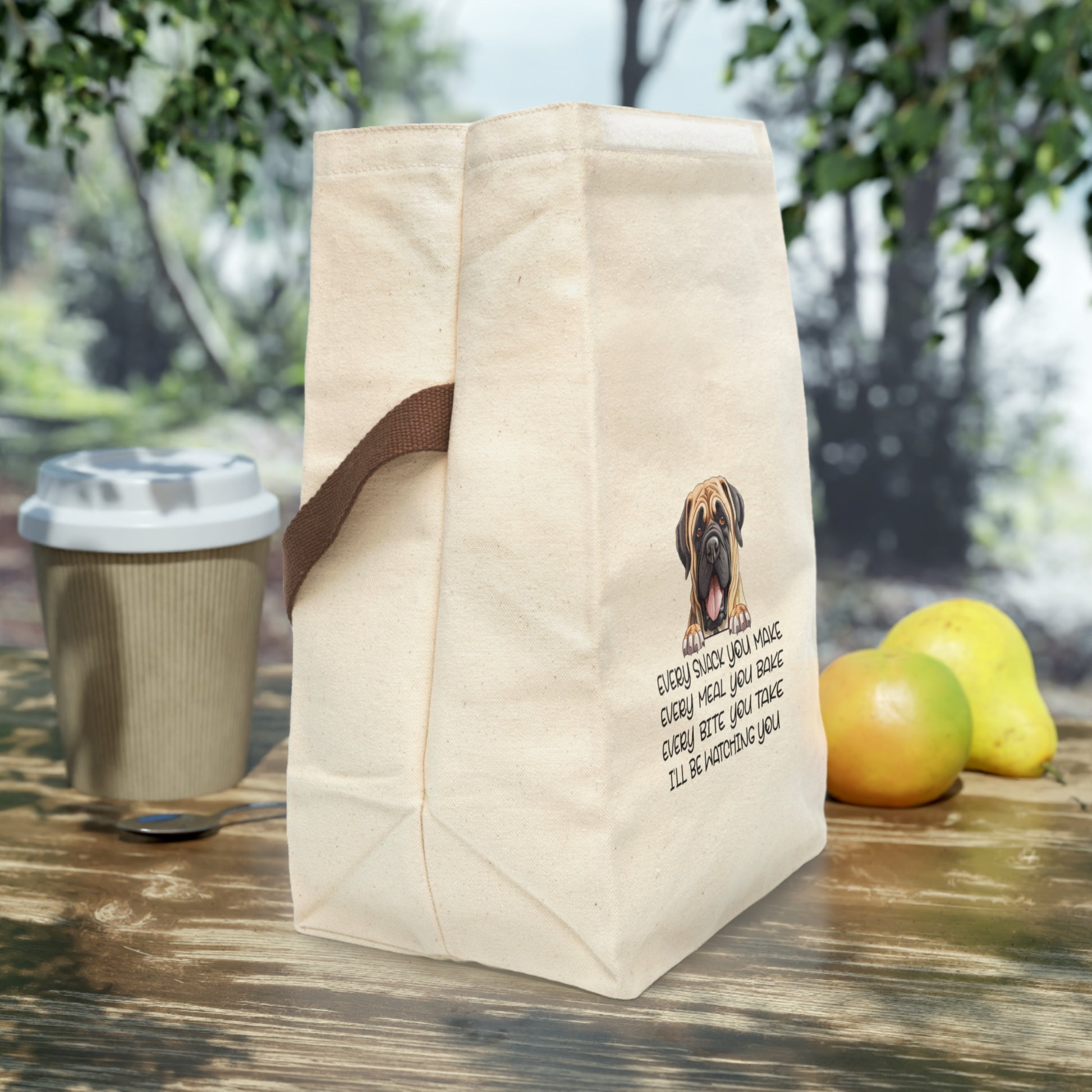 English Mastiff Canvas Lunch Bag With Strap