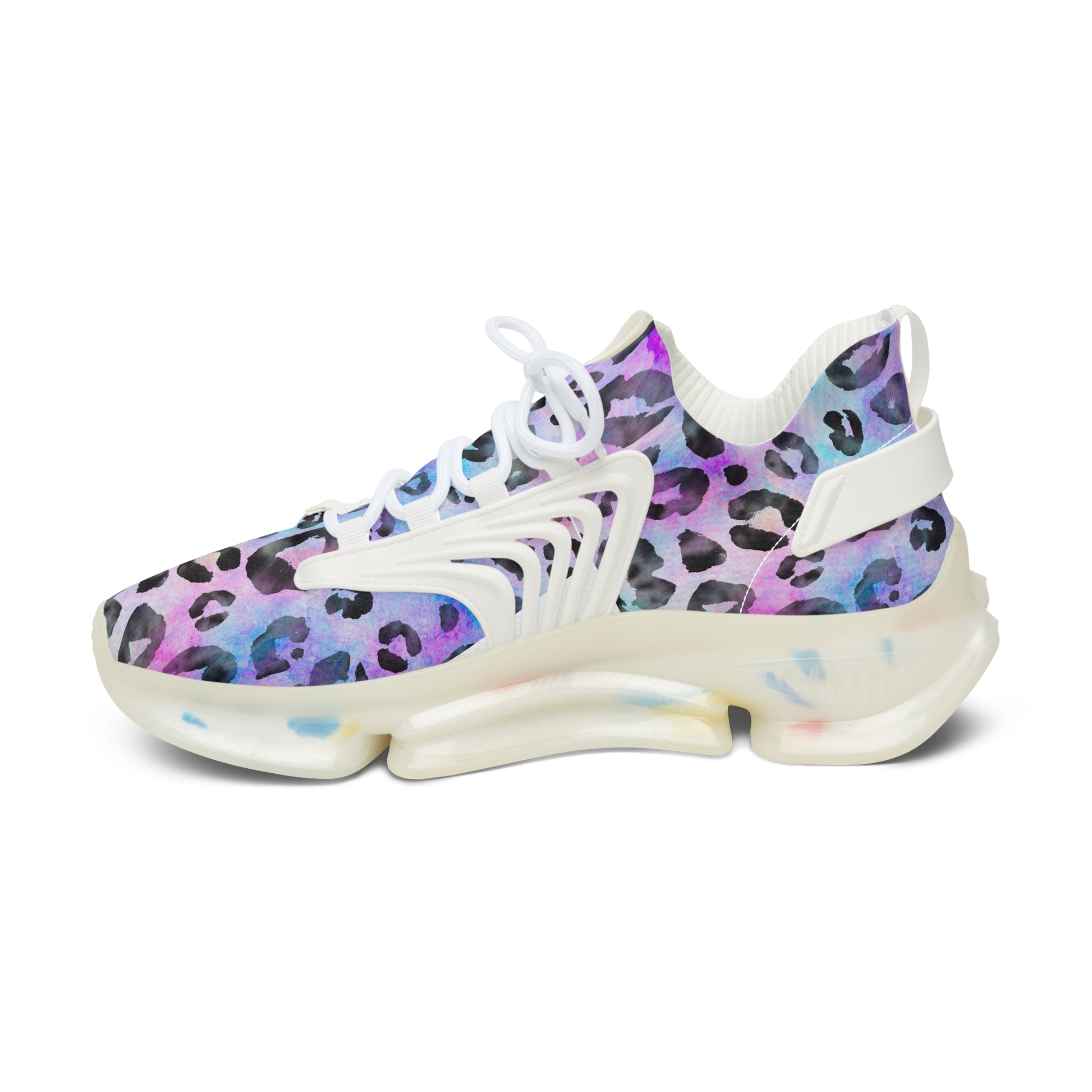 Purple Leopard Women's Mesh Sneakers