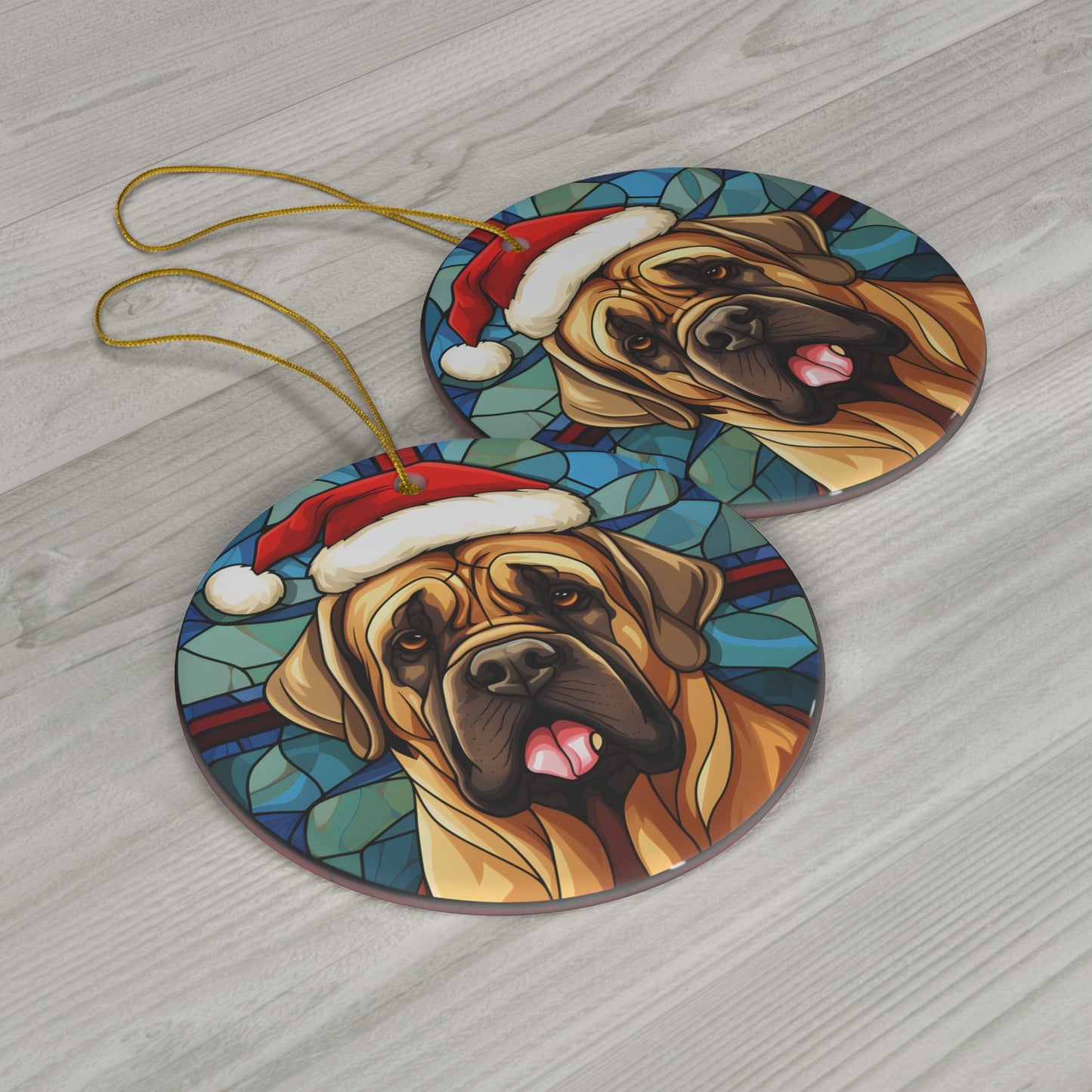 Mastiff Ceramic Ornament, 1-Pack