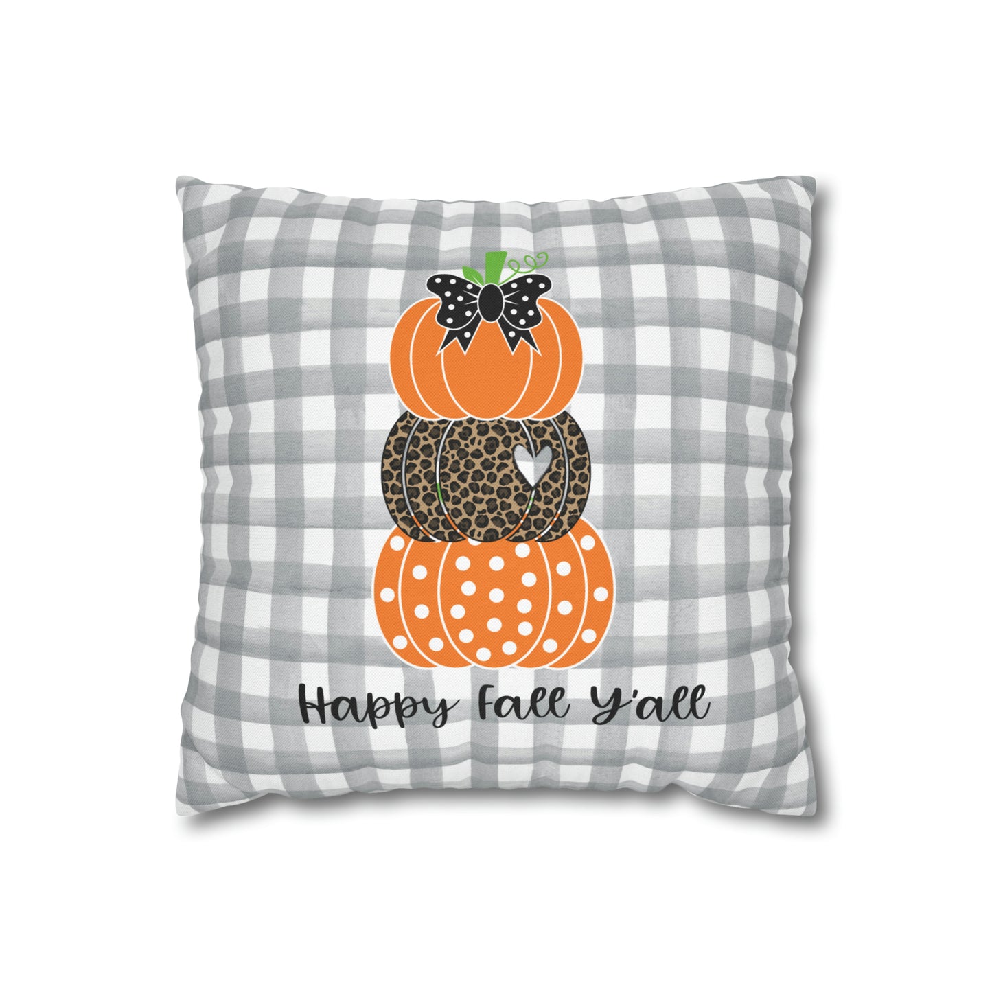 Fall Spun Polyester Square Pillow Case 14" × 14"