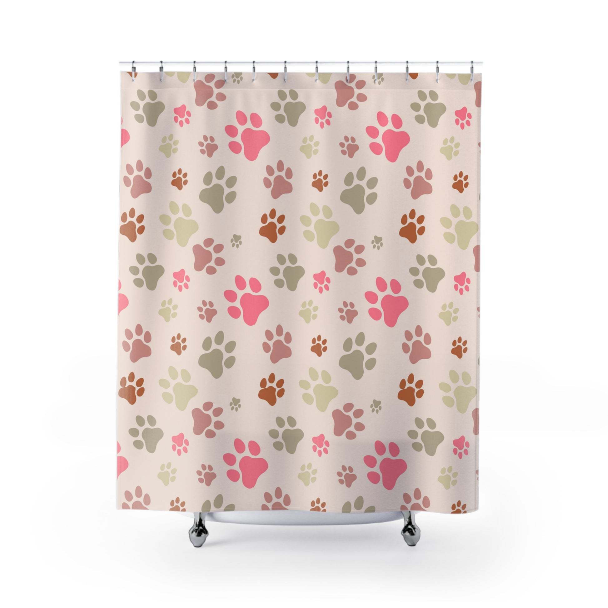 Paw Print Shower Curtain 71" × 74"