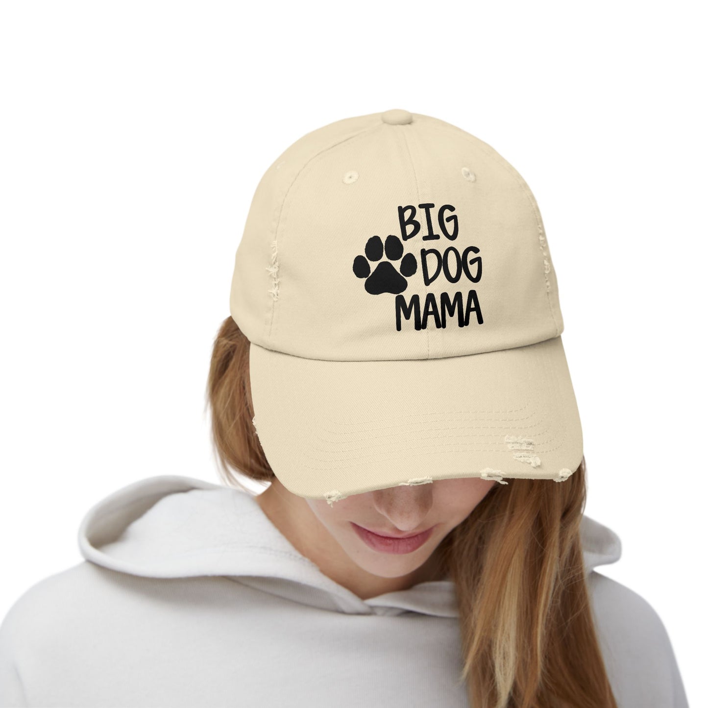 Big Dog Mama Distressed Cap - Unisex Dog Lover Hat