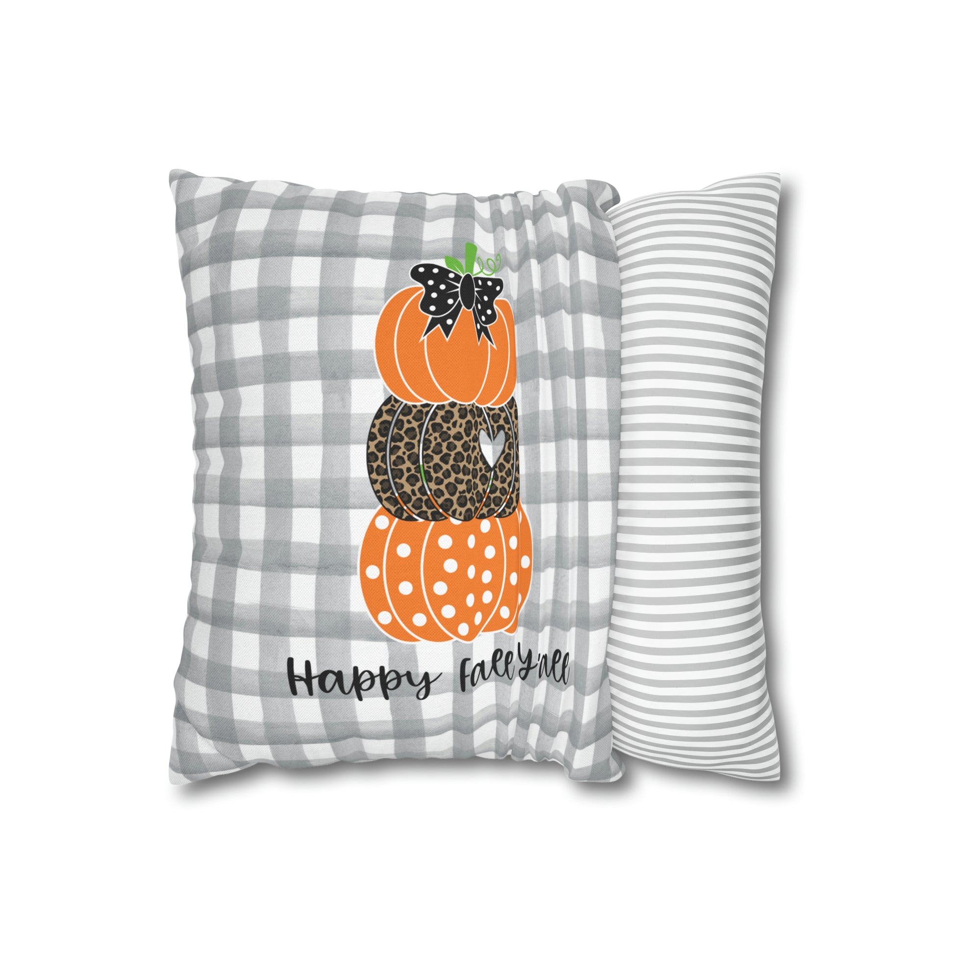 Fall Spun Polyester Square Pillow Case