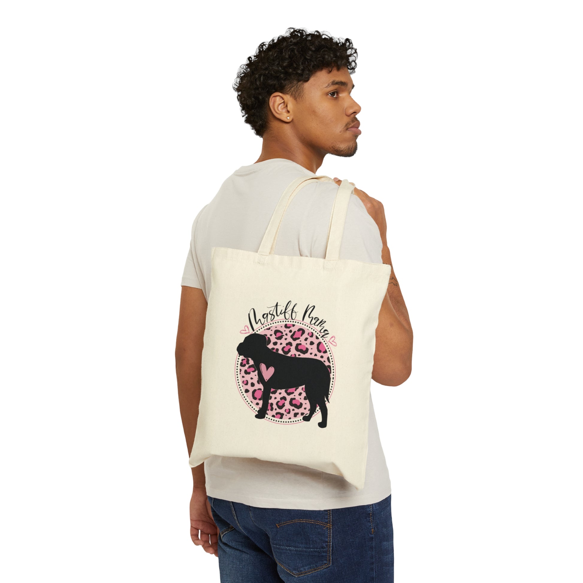 Mastiff Mama Cotton Canvas Tote Bag