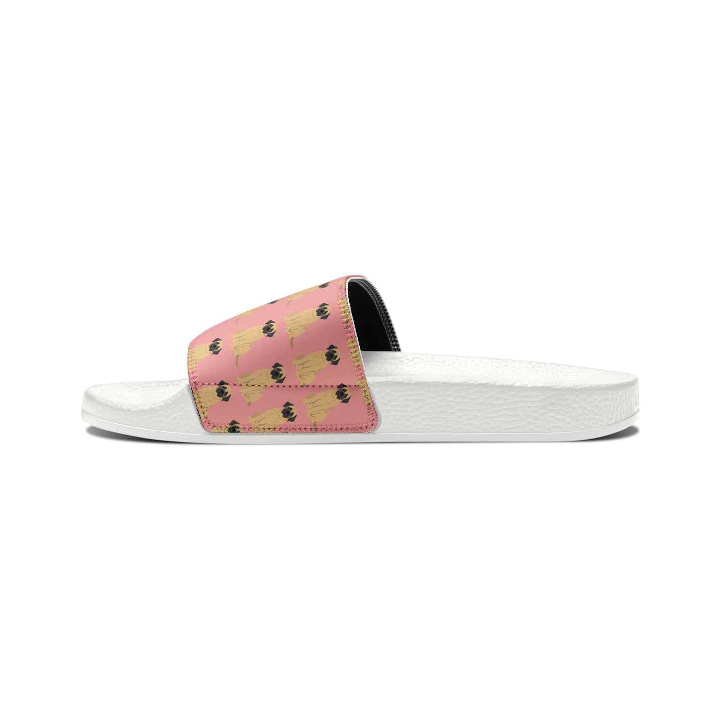 English Mastiff Pink Women's PU Slide Sandals