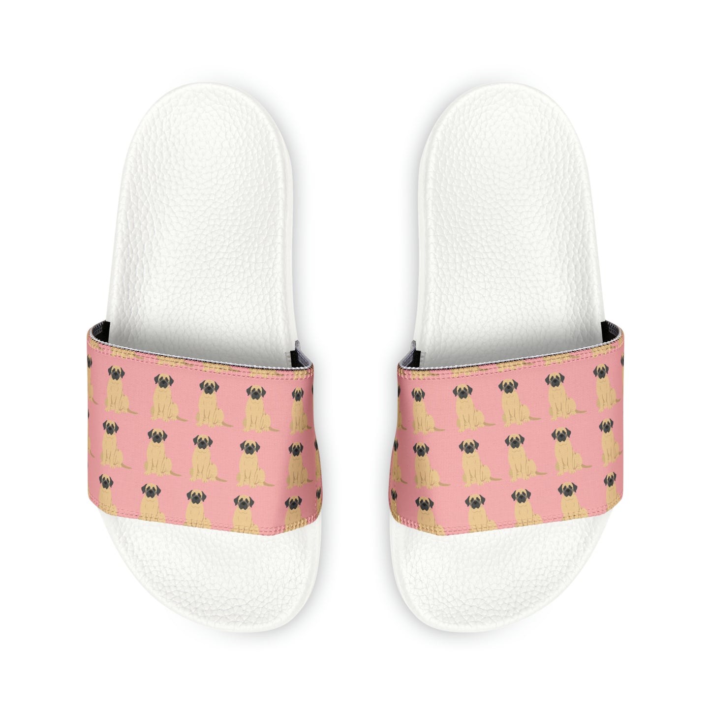 English Mastiff Pink Women's PU Slide Sandals