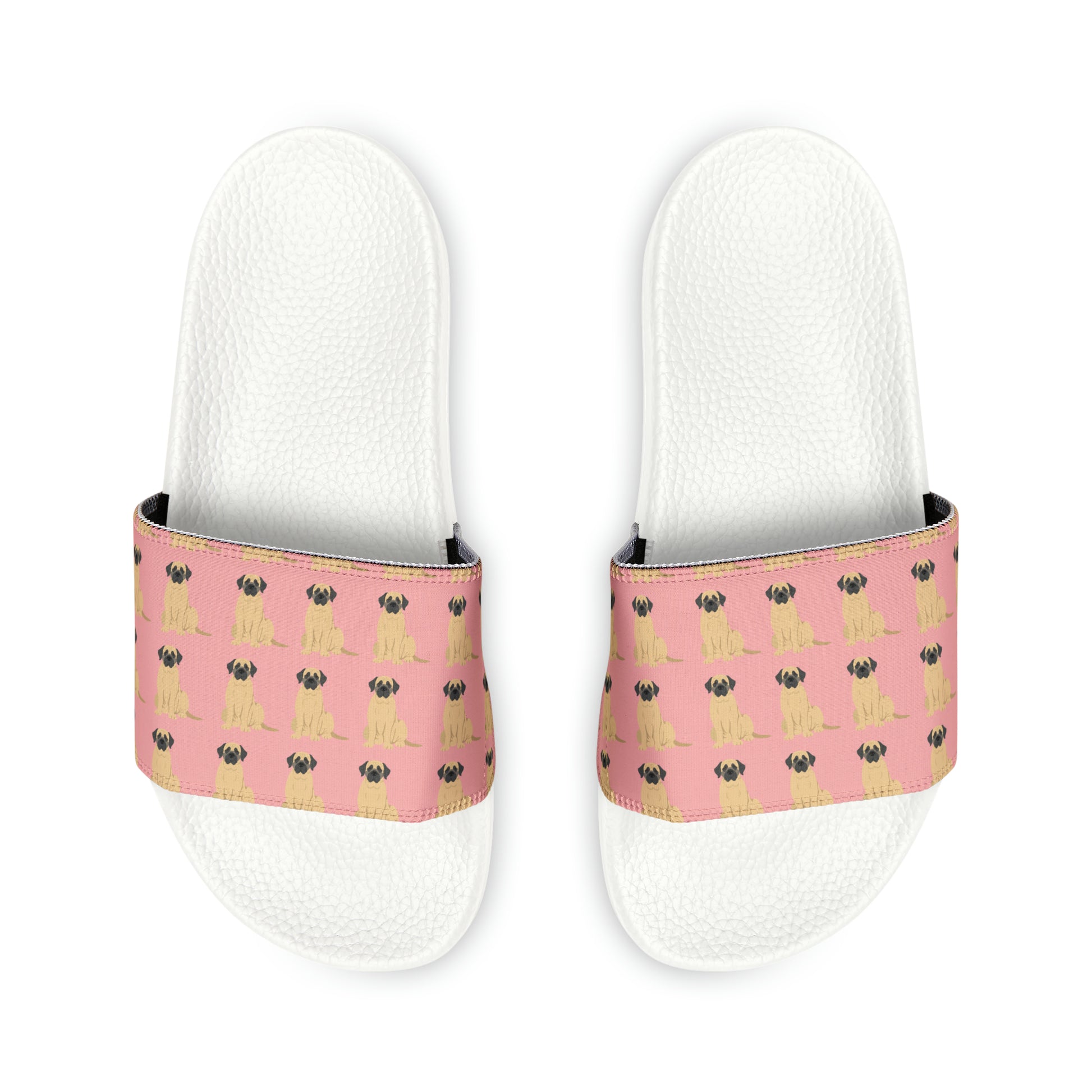 English Mastiff Pink Women's PU Slide Sandals