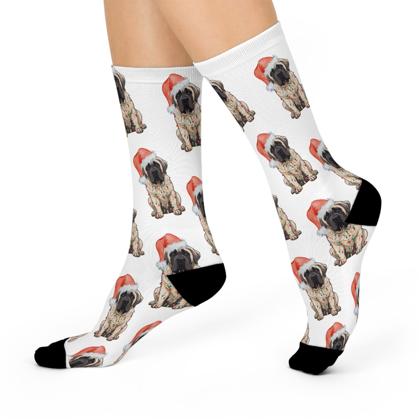 Mastiff Christmas Cushioned Crew Socks