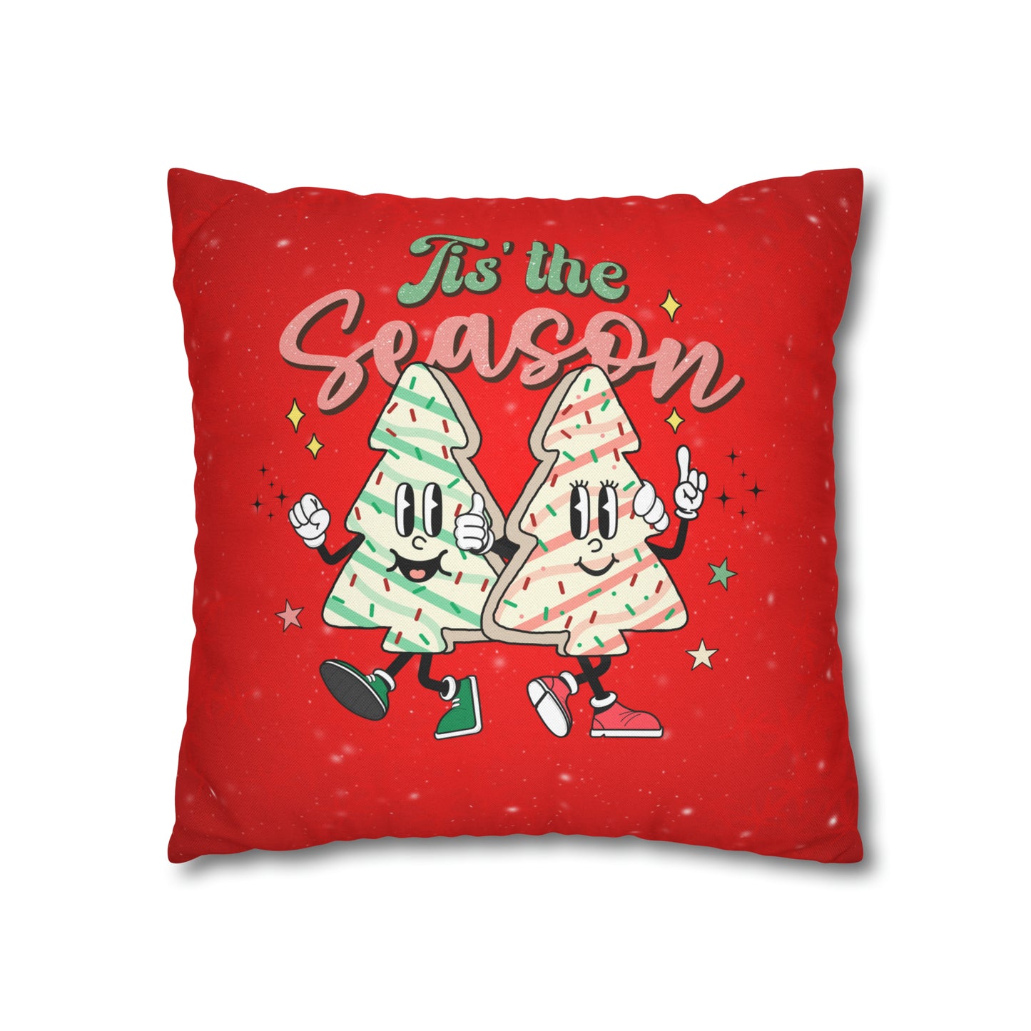 Thanksgiving & Christmas Spun Polyester Square Pillow Case