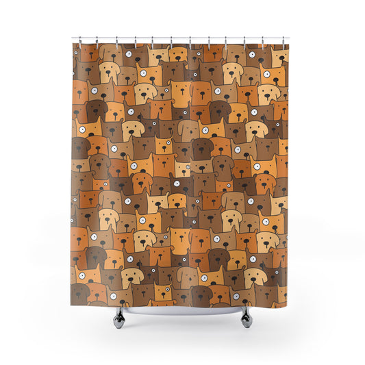 Dogs Shower Curtains 71" × 74"