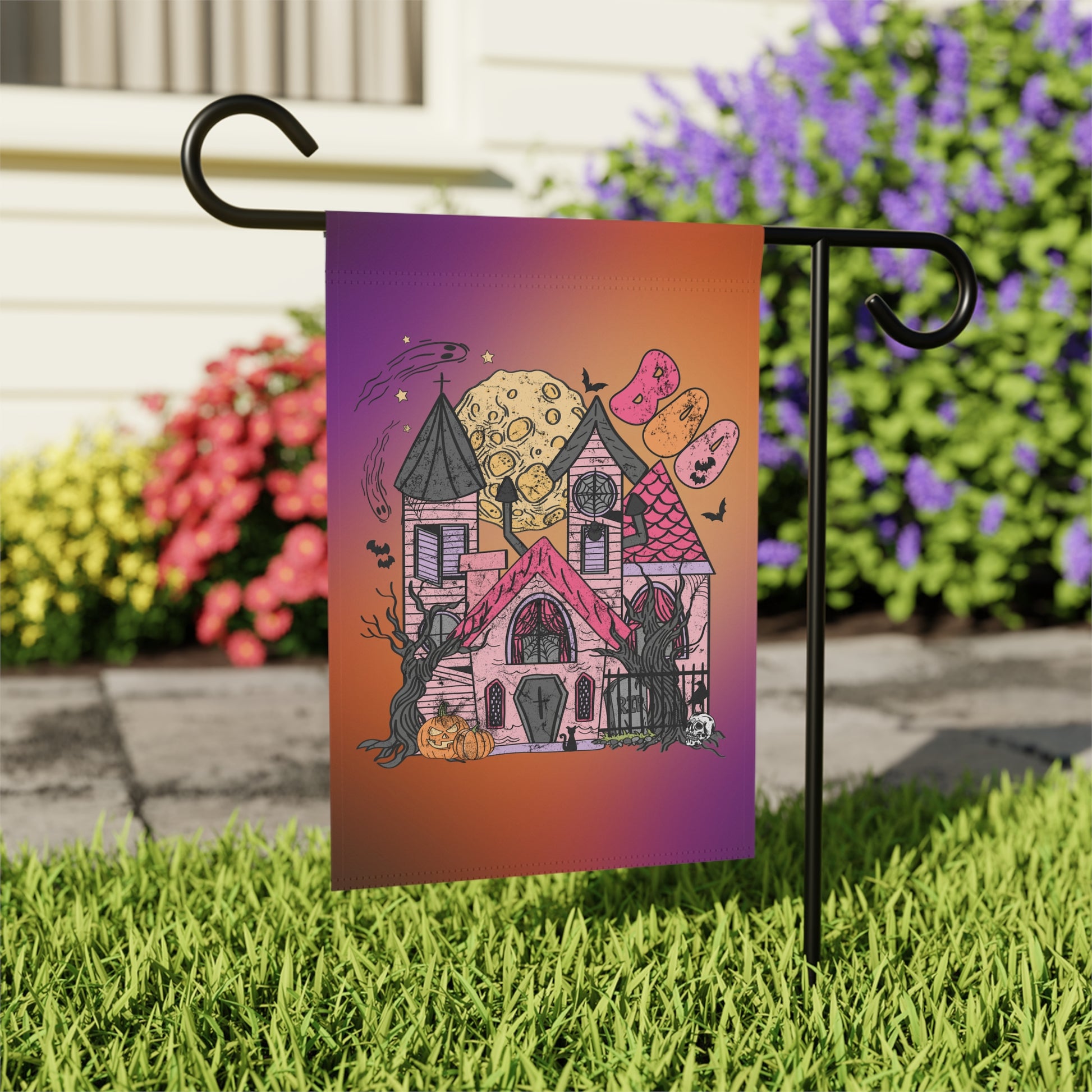 Haunted House Garden Flag 12'' × 18''