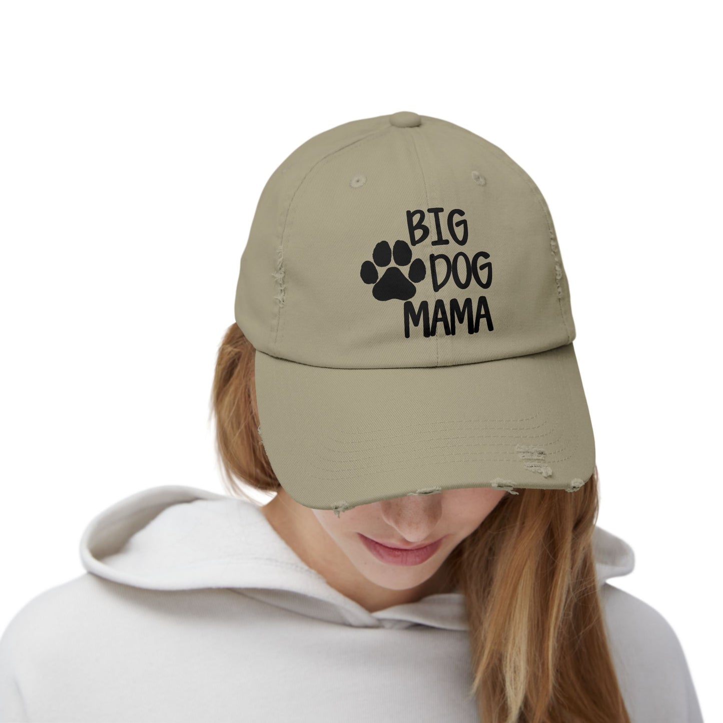 Big Dog Mama Distressed Cap - Unisex Dog Lover Hat