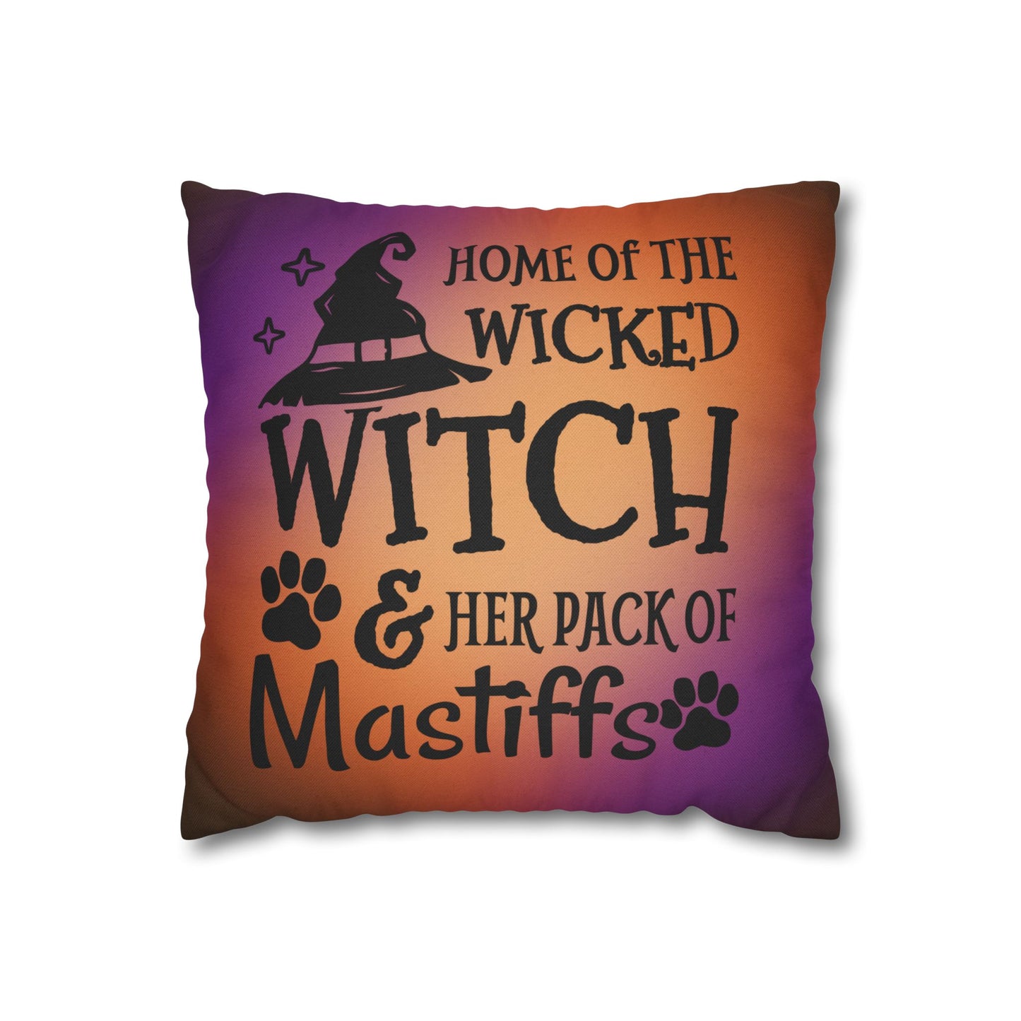 Wicked Witch & Mastiffs Spun Polyester Square Pillowcase