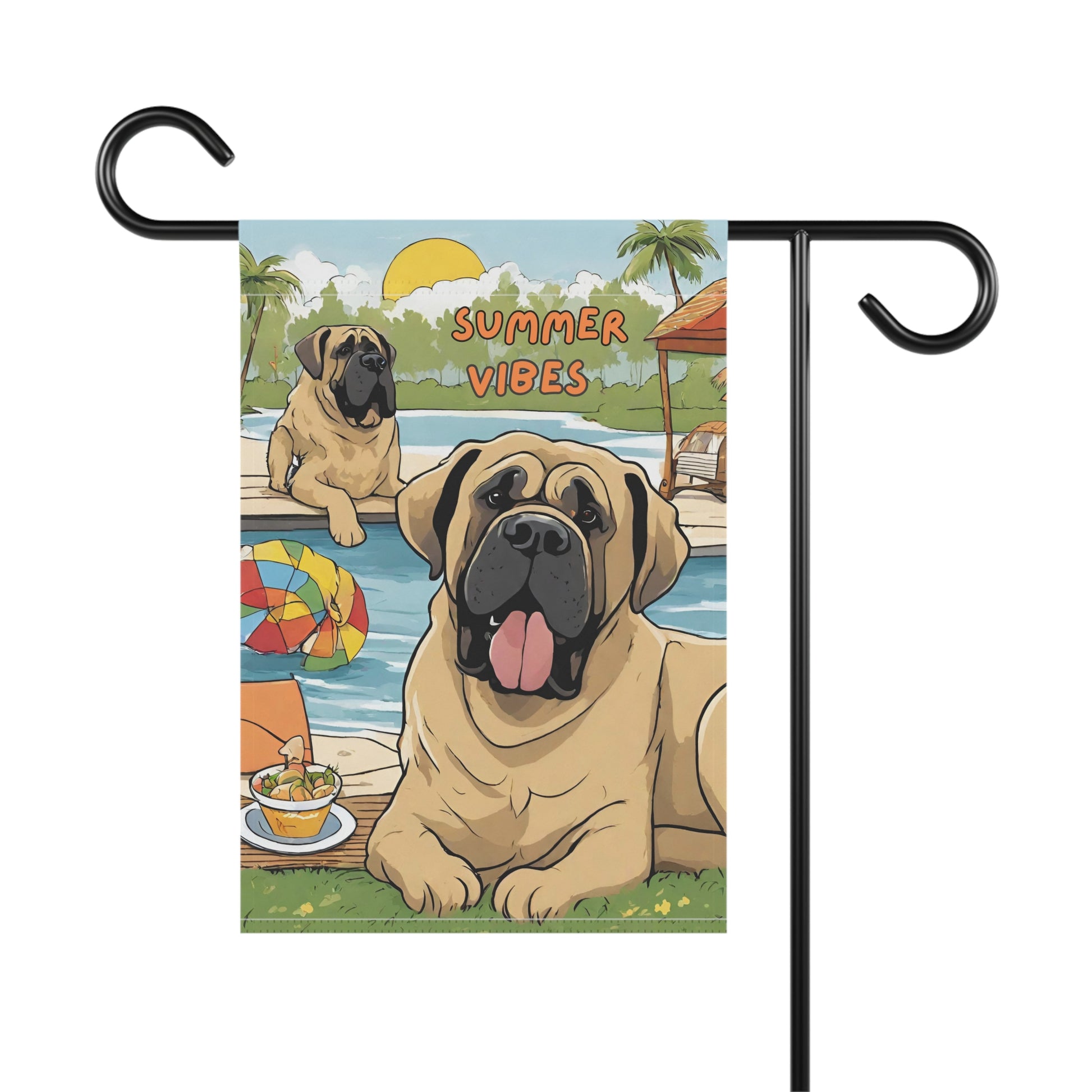 Mastiff Summer Vibes Garden Flag #1