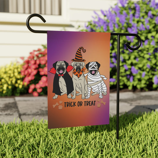 Halloween Mastiff Garden Flag (4) 12'' × 18''