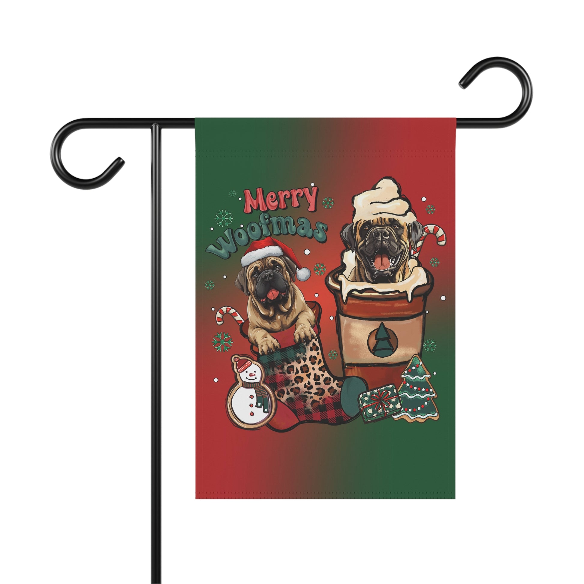 Merry Woofmas Mastiff Garden & House Banner