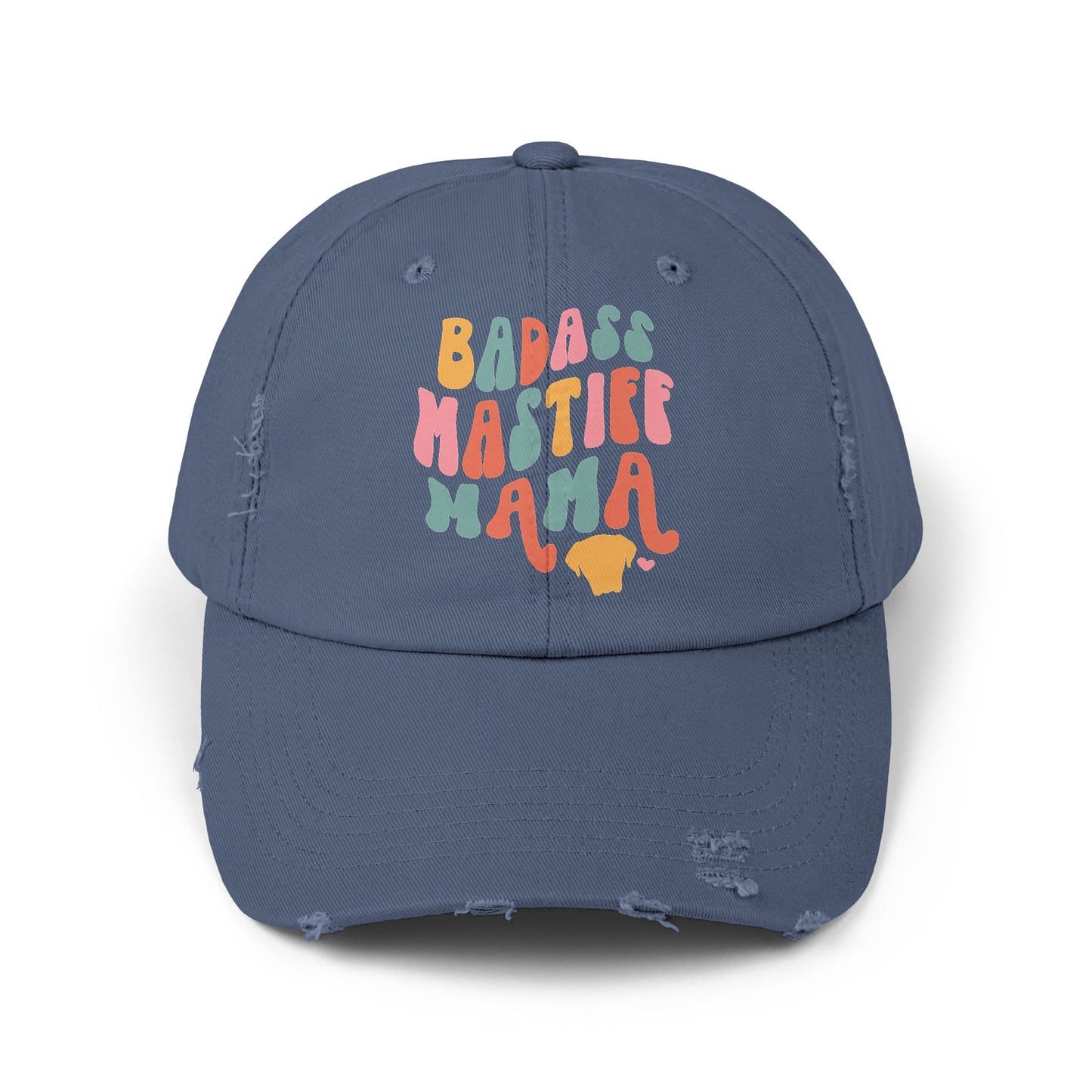 Badass Mastiff Mama Unisex Distressed Cap