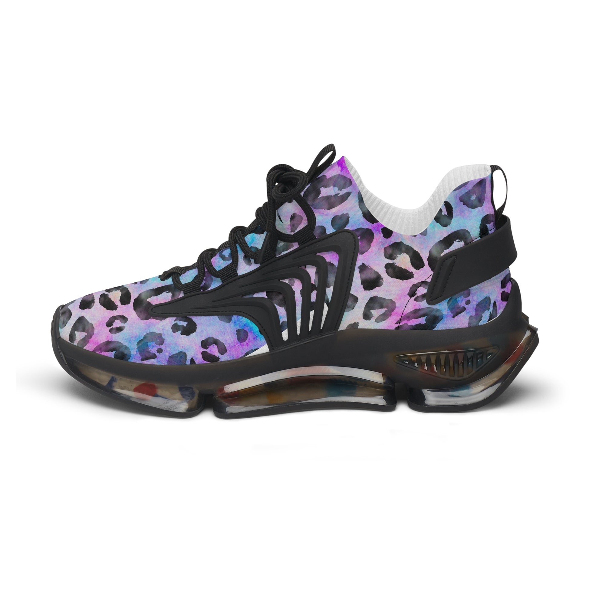 Purple Leopard Women's Mesh Sneakers